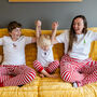 Personalised Embroidered Christmas Stripe Pyjamas, thumbnail 2 of 3