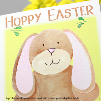 Personalised Bunny Rabbit Hoppy Easter Card, 3 of 6