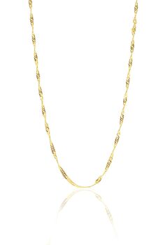 Twisted Curb Singapore Sterling Silver Chain Adjustable, 5 of 5