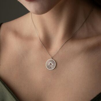 Harmony Flow Wave Sun Necklace, 3 of 9