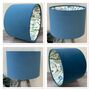 Abigail Aegean Blue Velvet Double Sided Flower Lampshade, thumbnail 9 of 9