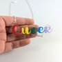 Queer Necklace In Acrylic, Lgtbi Necklace, Rainbow Gift, thumbnail 2 of 7