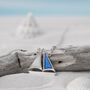 Silver Sail Boat Necklace, thumbnail 1 of 5