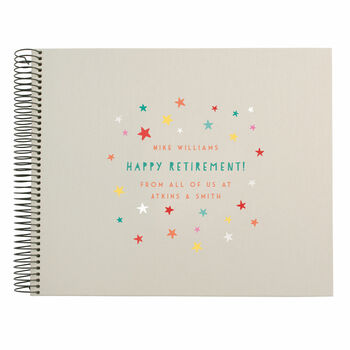 Personalised Retirement Spiral Bound Book, 6 of 12