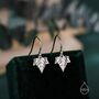 Sterling Silver Ivy Leaf Drop Hook Earrings, thumbnail 1 of 12