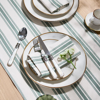 Greenfield Striped Cotton Table Runner, 6 of 6