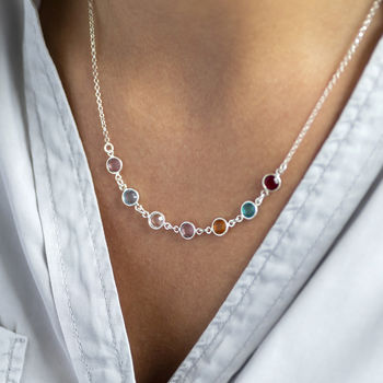 Family Birthstone Link Necklace, 7 of 12