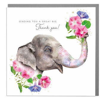 Thank You Elephant Greeting Card, 2 of 2