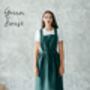 Linen Crossback Pinafore Apron | Japanese Art Smock, thumbnail 3 of 12