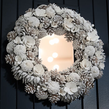 Frosted Flowers Luxury Indoor Wreath, 4 of 6