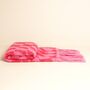 Personalised Pink And Red Wavy Checkerboard Winter Scarf, thumbnail 2 of 3