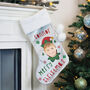 Personalised Photo Elf Christmas Stocking, thumbnail 3 of 4