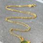 Peridot Gold Vermeil Necklace August Birthstone Gift, thumbnail 2 of 3