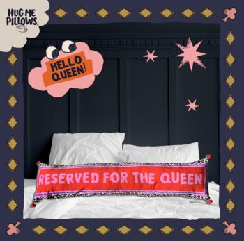 'Reserved For The Queen' Super Soft Bolster Pillow, 8 of 8