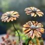 Set Of Three Mini Copper Daisy Garden Planter Stakes, thumbnail 2 of 9