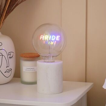 Pride Text Bulb And Desk Lamp, 4 of 6