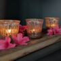 Pink Ribbed Tea Light Glass Votive, thumbnail 2 of 2