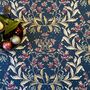 Luxury Heavy Linen Feel Tablecloth Christmas Ivy Navy And Gold, thumbnail 6 of 7