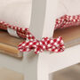 Country Stag Gingham Tie On Seat Pads, thumbnail 9 of 10