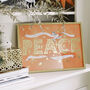 Peace Gold Typographic Christmas Print, Unframed, thumbnail 1 of 4