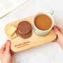 Personalised Wooden Tea And Biscuits Tray, thumbnail 2 of 9