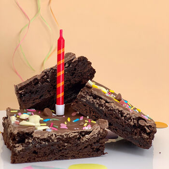 Personalised Super Sized Birthday Brownie Slab, 2 of 3