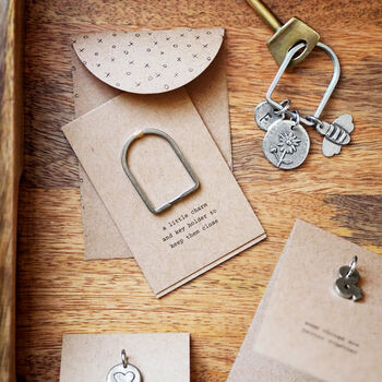 'Hooray' Celebration Banner Keyring Charm, 3 of 3