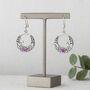 Sterling Silver Celtic Knot Amethyst Earrings, thumbnail 5 of 7