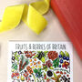 Fruits And Berries Of Britain Watercolour Postcard, thumbnail 3 of 9