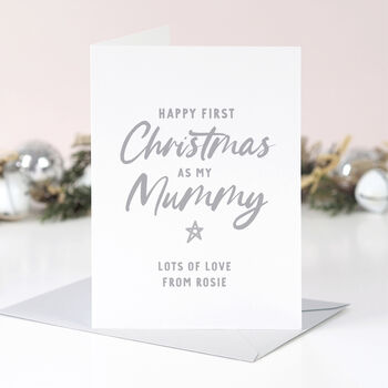 Star Personalised First Christmas As My Mummy Card, 2 of 2