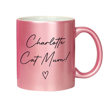 Personalised Pink Glitter Ceramic Mug, 10 of 10