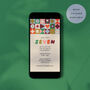 Digital Download Birthday Party Invite With Patchwork Border, thumbnail 4 of 5