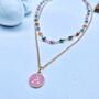 Personalized Colourful Evil Eye Initial Choker Necklace, thumbnail 4 of 6