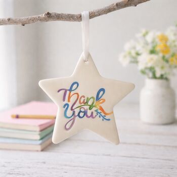 Ceramic Thank You Star Personalisable Teacher Gift, 2 of 5