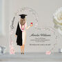 Personalised Graduation Pink Flower Heart Plaque Gift, thumbnail 3 of 11