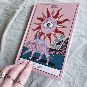 Personalised 'The Sun' Tarot Inspired Journal, 5 of 5