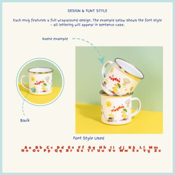 Personalised Children’s Rainy Day Puddle Ducks Enamel Mug, 4 of 4