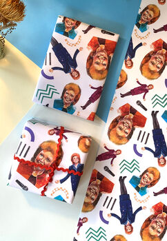 Cilla Inspired Wrapping Paper, Retro Camp 80s Gift Wrap, 6 of 12