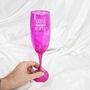 Personalised Pink Champagne Glass Gift For Bridesmaid, thumbnail 7 of 9