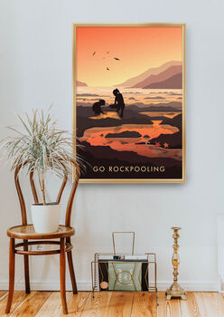 Go Rockpooling Travel Poster Art Print, 5 of 8