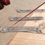 Silver Indian Style Incense Stick Holder Ash Catcher, thumbnail 2 of 7