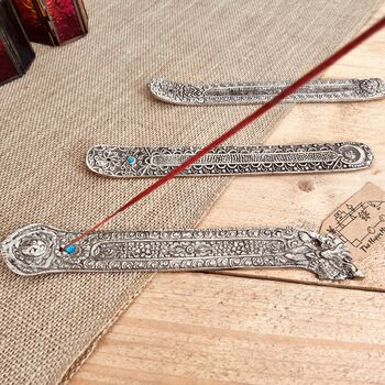 Silver Indian Style Incense Stick Holder Ash Catcher, 2 of 7