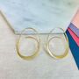 Tapered Rose Gold Sterling Silver Hoop Earrings, thumbnail 4 of 7