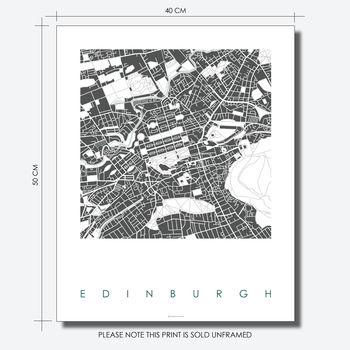 Edinburgh Map Art Print Limited Edition, 4 of 5