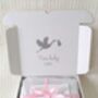 Floral Bib And Teether New Baby Girl Gift Set, thumbnail 3 of 6