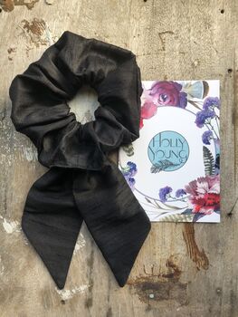Large Silk Scrunchies With Bow In Nine Colours, 6 of 8
