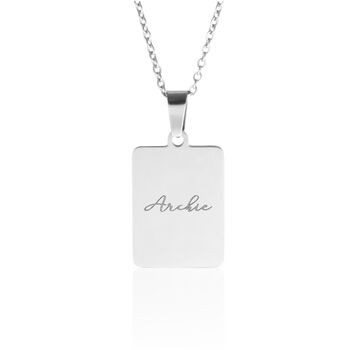 Personalised Mens Handwriting Tag Necklace, 4 of 7