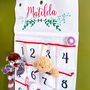 Personalised Jumbo Canvas Wall Hanging Advent Calendar, thumbnail 1 of 3