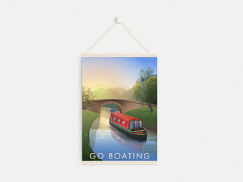 Go Boating Travel Poster Art Print, 6 of 8