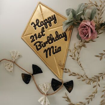 Personalised Gold Sparkly Birthday Party Decoration, 12 of 12
